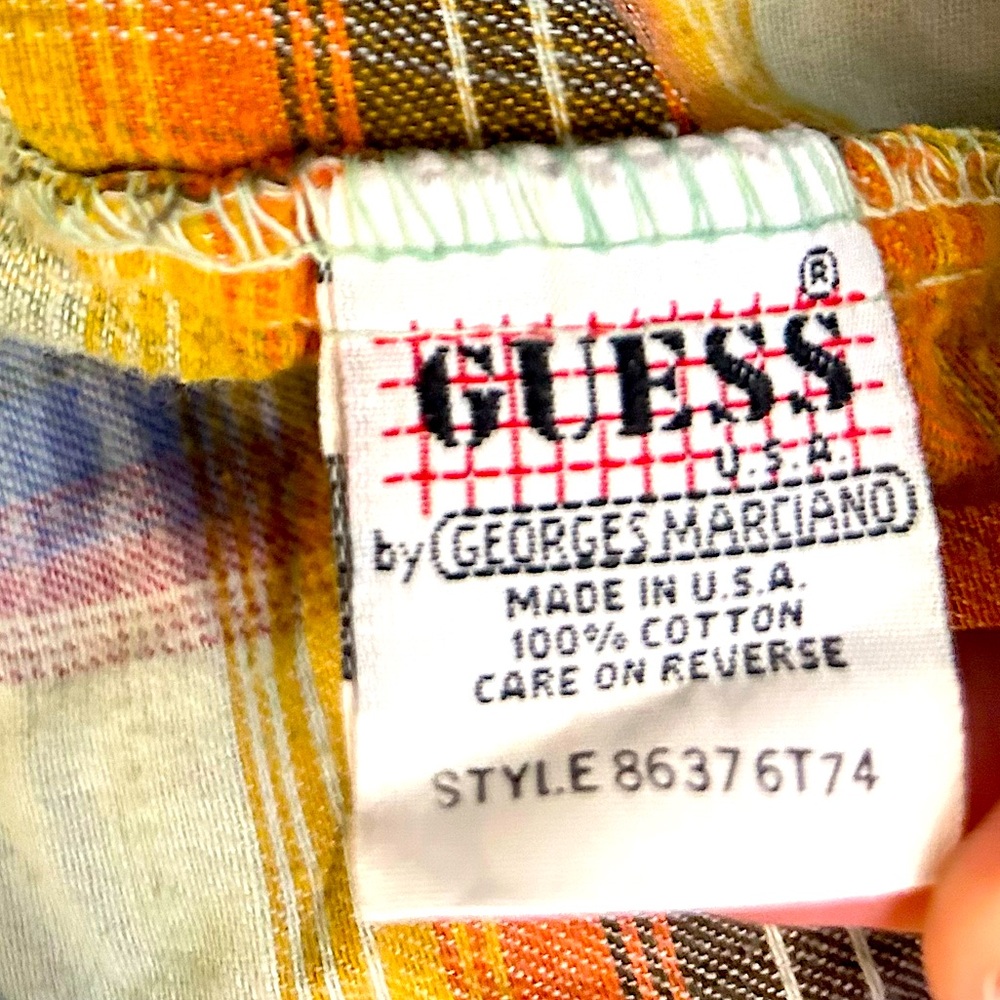 Men’s Vintage Guess plaid button up by George Marciano - Picture 5 of 6